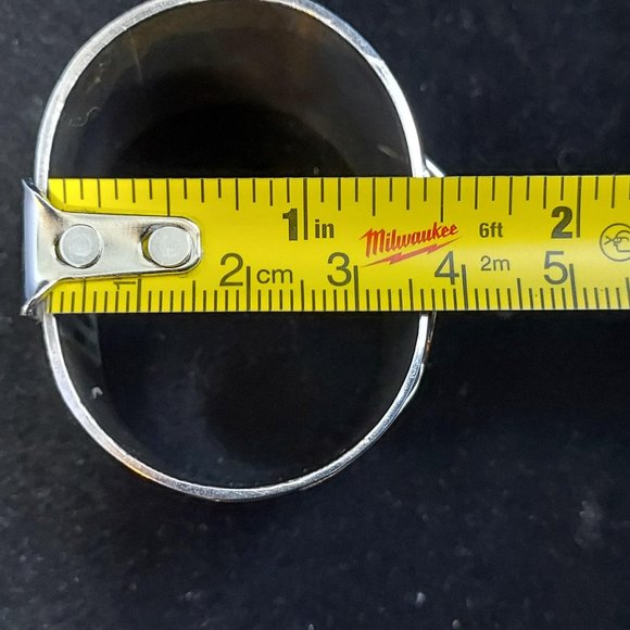 Bloomingdale's Silver Napkin Rings set of 2 Belt in Buckle, Oval Shape -Solid - Picture 7 of 7